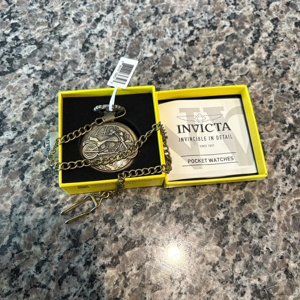 Invicta Motorcycle Men's Pocket Watch - 47mm, Bronze NWT